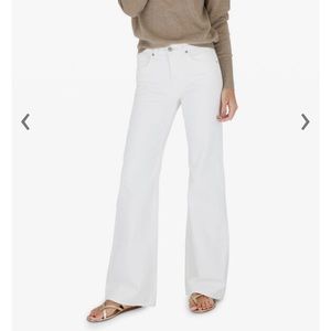 Nili Lotan Celia High Rise Boot Cut Jean in Cream Wash